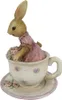 Clayre & Eef Figur Kaninchen 8x8x11 cm Braun Beige Produktbild-Vorschau 2