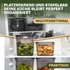 A split image showing the inside of a refrigerator with food storage containers on the shelves. Náhľad obrázku produktu