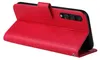 A red flip case for a smartphone, shown open. Produktbild-Vorschau