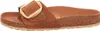 A side view of a single Birkenstock sandal with a large gold buckle. Podgląd zdjęcia produktu