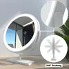 Schminkspiegel Schwarz LED mit 3 Lichtfarben 360°drehbar Produktbild-Vorschau 5