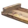 Teakholz Dekotablett rechteckig mit Füßen - 37 x 17 cm - Produktbild-Vorschau 6