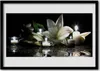 Bild 100x70 MDF-Rahmen Wandkunst Spa-Kerzen Lilie Natur Produktbild-Vorschau 1