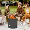 Outsunny Feuerschale Ø45x42cm aus Stahl Feuerstelle mit Produktbild-Vorschau 5