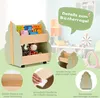 COSTWAY Libreria per bambini su rotelle, 2 livelli Scaffale Anteprima dell’immagine prodotto 3