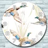 Wanduhr aus Glas Rund fi 30 Aquarell Enten Quarz Deko Produktbild-Vorschau 1