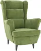 vidaXL Poltrona in velluto verde chiaro Anteprima dell’immagine prodotto 1