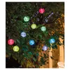 LED Solar Lichterkette Lampions 4,5m Nylon Bunt / Kaltweiß Produktbild-Vorschau 8