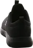 The back view of a black Skechers sneaker. Voir les images du produit