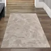 Teppich beige samtig weich Hasenfell-Optik mit sanftem Produktbild-Vorschau 1