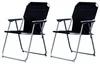 2 Stück Campingstuhl Stoff Oxfort Metall Schwarz Produktbild-Vorschau 1