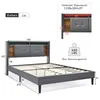 160*200CM Polsterbett Doppelbett Stauraum-Kopfteil Bett mit Produktbild-Vorschau 5