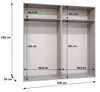 MEBLE KRYSPOL, Kleiderschrank, Schrank 200 cmx202x52, Produktbild-Vorschau 4