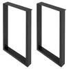 Two black metal table legs are shown against a white background. Podgląd zdjęcia produktu