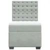 Boxspringbett mit Matratze Hellgrau 90x200 cm Samt Produktbild-Vorschau 4