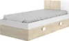 Ausziehbares Bett 2 x 90 x 190 cm - Natur und weiß + Rahmen Produktbild-Vorschau 4