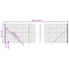 vidaXL Maschendrahtzaun Anthrazit 1,6x10 m Verzinkter Stahl Produktbild-Vorschau 6