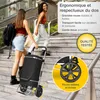 ELONEO Chariot d'achat pour escaliers avec compartiment Voir les images du produit 5