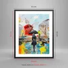 Gerahmtes Poster - Schwarzer Rahmen - Frau Bild Öl - 40x50 Produktbild-Vorschau 5