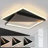 ZMH lampa sufitowa LED do salonu - ściemnialna 48CM czarna Podgląd zdjęcia produktu 1