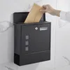 Briefkasten Anthrazit mit Zeitungsfach Wandbriefkasten aus Produktbild-Vorschau 2