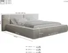 Doppelbett mit Kopfteil, Bettrahmen, Polsterbett Doppelbett Produktbild-Vorschau 10