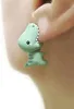 Dámské náušnice 3D modely ANIMALS LOVE Blue HIPOPOTAM Hippo Náhled obrázku produktu 5