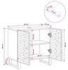vidaXL Waschbeckenschrank Natur 62 x 33 x 58 cm Massivholz Produktbild-Vorschau 7