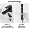 Cecipa Wasserhahn Bad Waschtischarmatur Schwarz, Produktbild-Vorschau 8