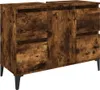 vidaXL Spodná skrinka pod umývadlo dymový dub 80x33x60 cm Náhľad obrázku produktu 3