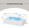 COSTWAY LED-Couchtisch, moderner 2-stufiger hochglänzender Produktbild-Vorschau 7