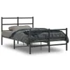 Giroletto con testiera e pediera in metallo nero 120x190 cm Anteprima dell’immagine prodotto 2