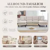 Wohnlandschaft Beige U Form Sofa Grosses 4 Sitzer Couch mit Produktbild-Vorschau 8