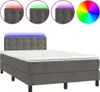 Boxspringbed met matras en LED-verlichting, donkergrijs, Productafbeelding-voorbeeld 1