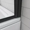 AICA Schwarz Badewannenaufsatz 80cmx140cm Faltwand Produktbild-Vorschau 6