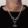 AFSTALR Wikinger Thors Hammer Halskette Edelstahl kette Produktbild-Vorschau 2
