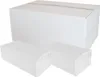 A white cardboard box and two stacks of white paper towels are shown against a white background. Anteprima dell’immagine prodotto