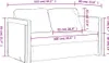 vidaXL Podlahová pohovka s funkciou spania sivá 112x174x55 Náhľad obrázku produktu 8
