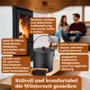 BLACK OAK Ascheeimer TOBA 5L – schwarz mit Deckel, Feger, Produktbild-Vorschau 7