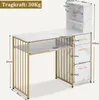 M MCombo Schreibtisch mit 3 Schubladen, Nageltisch aus Holz Produktbild-Vorschau 2
