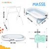 moovkee Detská vaňa so stojanom 80 cm modrá, skladacia s Náhľad obrázku produktu 3
