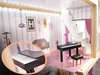 Mdf Houten Poppenhuis + Meubilair 78cm Zwart Led Productafbeelding-voorbeeld 6
