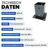 GeZu Impex Aufschraubbodenhülse 121 x 121 mm Anthrazit Produktbild-Vorschau 3