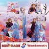 Collage of Frozen characters on bedding with promotional text at the bottom. Produktbild-Vorschau