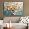 MuchoWow® - Leinwandbilder - Baum - Blau - Gold - Abstrakt Produktbild-Vorschau 5