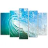 5-teiliges leinwandbild wellen natur meer 150x100 cm Feeby Produktbild-Vorschau 2