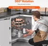 A man is demonstrating a rotating corner cabinet organizer filled with kitchenware. Anteprima dell’immagine prodotto