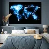 MuchoWow® Poster Weltkarte - Blau - Schwarz 180x120 cm - Produktbild-Vorschau 4