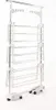 A white drying rack with multiple levels and wheels, shown against a white background. Produktbild-Vorschau