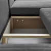 A close-up view of the internal structure of a sofa, showing the wooden frame and upholstery. Produktbild-Vorschau